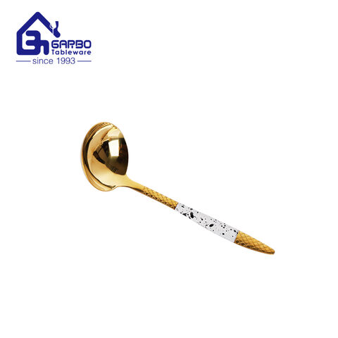 Heat resistant 201ss kitchen meat fork with gold plating