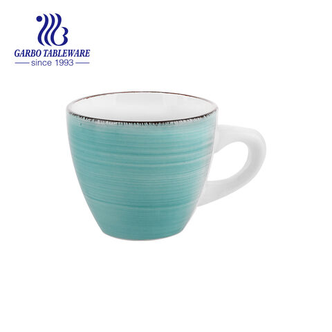 Caneca de água de cerâmica de cor interna criativa conjunto de canecas para beber suco de grés