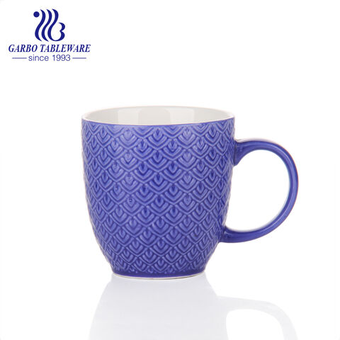 Clear white ceramic coffee mug office custom stoneware water tumbler