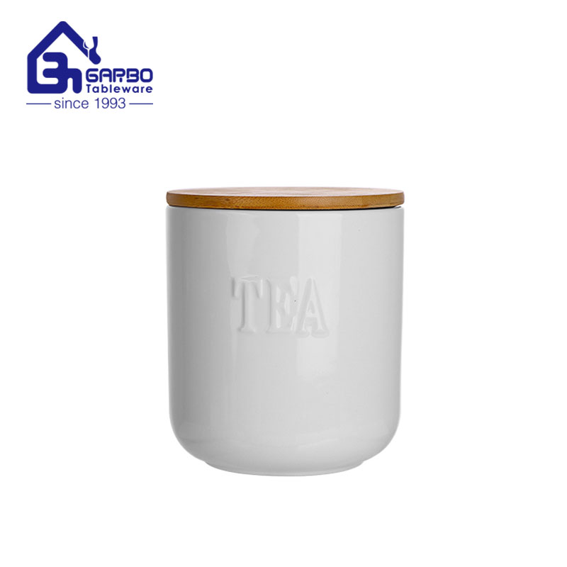 850ml ceramic canister storage jar used for candle holders