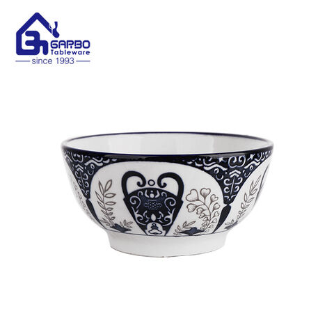 260ml under glazed porcelain rice bowl for home usage 