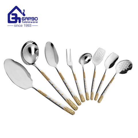 201ss new wheatear designs two-tied fork cooking tools