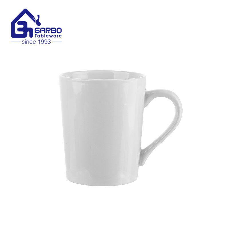 Caneca de água de cerâmica em branco da América do Sul, uso diário doméstico, canecas de suco de grés transparente