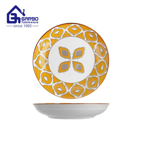 daily use 8 inches round shaped tulips chinese porcelain plates wholesale online