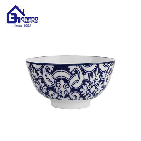 Tigela de porcelana para sopa de cereais com impressão de 5 polegadas com fornecedor de uso doméstico na China