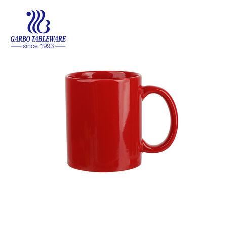 Caneca de café redonda de cerâmica de cor azul conjunto de canecas de água de grés doméstico