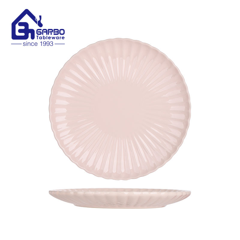 10-дюймовая розовая керамическая тарелка из керамогранита оптом, сделано в Китае