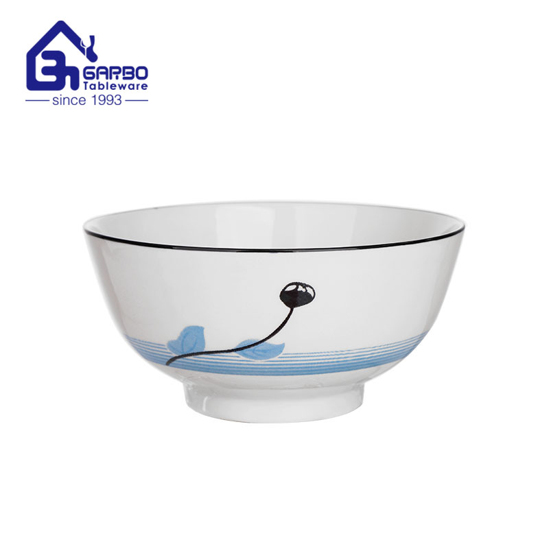 720ml ceramic rice bowl with underglazed decal for wholesale