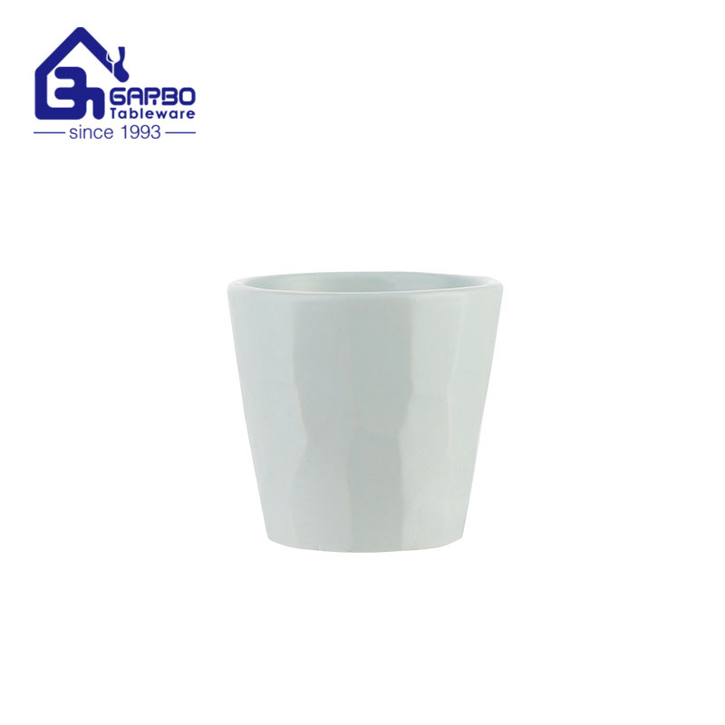 350ml color glazed ceramic mug with brown rim supplier in China