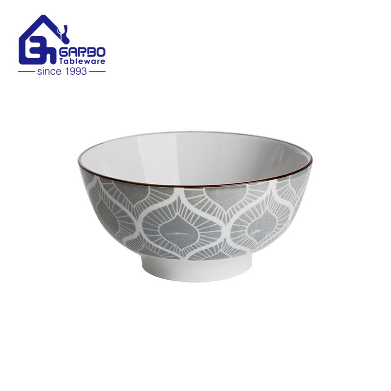 500ml ceramic rice bowl with underglazed printing decal for sale