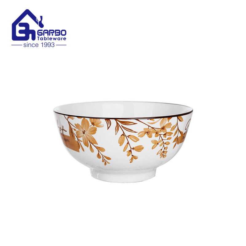 Black and white 5.5 inch porcelain Soup BowlsCereal Soup Salad and Pasta Ceramic Bowls 500ml