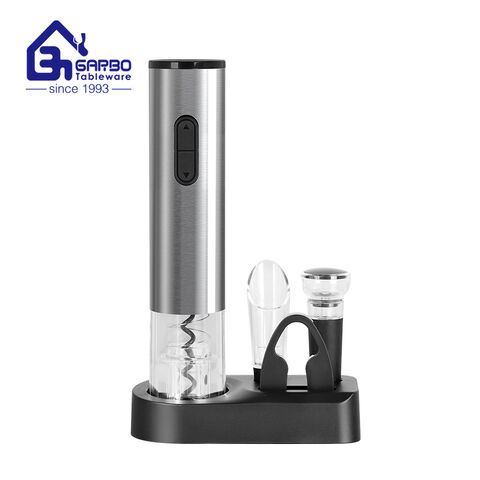 Online Wholesaler Of Eletric Wine Stopper Opener and Pourer Set with Black Base