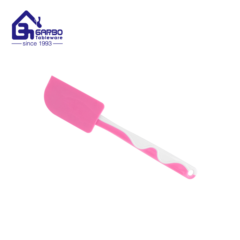 Spatule en silicone multicolore résistante à la chaleur avec manche en PP