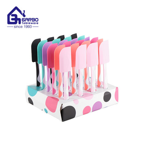 high quality purple color silicone PP lid cooking spatular