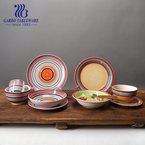 Unveiling the Artistry: Hand-Painted Stoneware Dinner Set from Garbo International