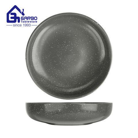 8.19-дюймовая глазурованная керамическая чаша серого цвета напрямую поставляется с завода в Китае.