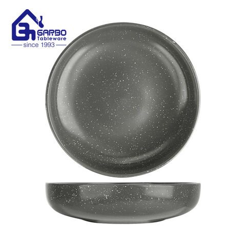 8.19 inch Grey color glazed stoneware bowl directly supply from factory in China