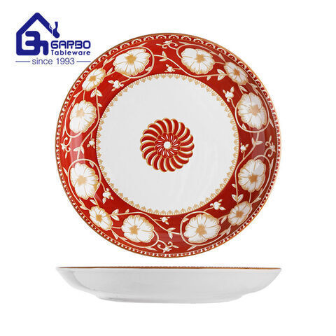 8.15 inch cotton harvest season printing porcelain plate factory in China