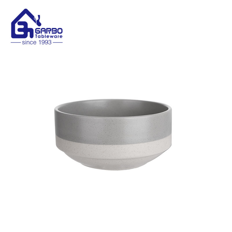 5.9-дюймовая глазурованная керамическая миска серого цвета, миска для супа, фабрика из Китая