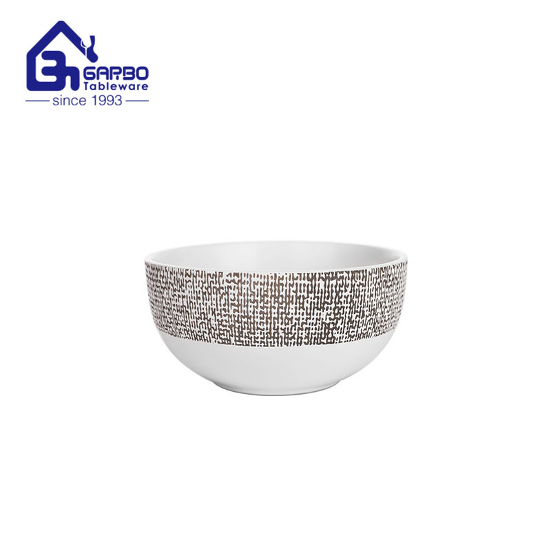 5.9 inch gray color glazed stoneware cereal bowl soup bowl factory from China