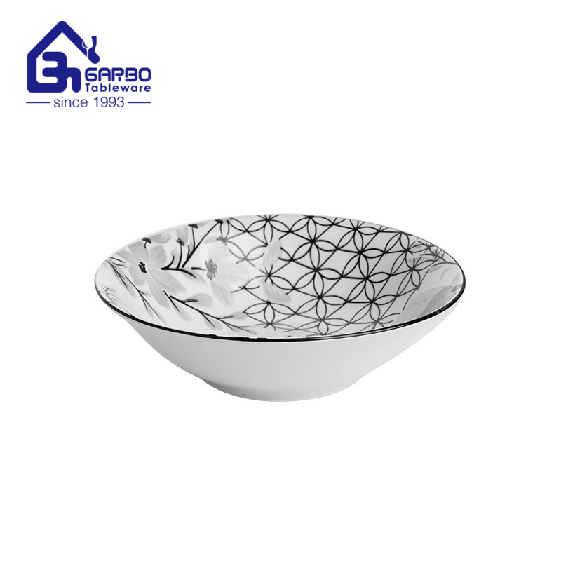 6.9 inch printing porcelain soup bowl supplier from China