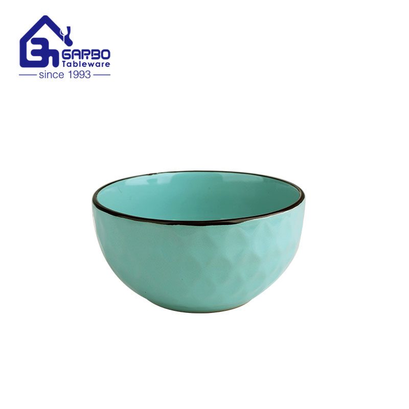 6 inch beige color glazed ceramic cereal bowls salad bowls precook bowls stoneware wholesale factory 
