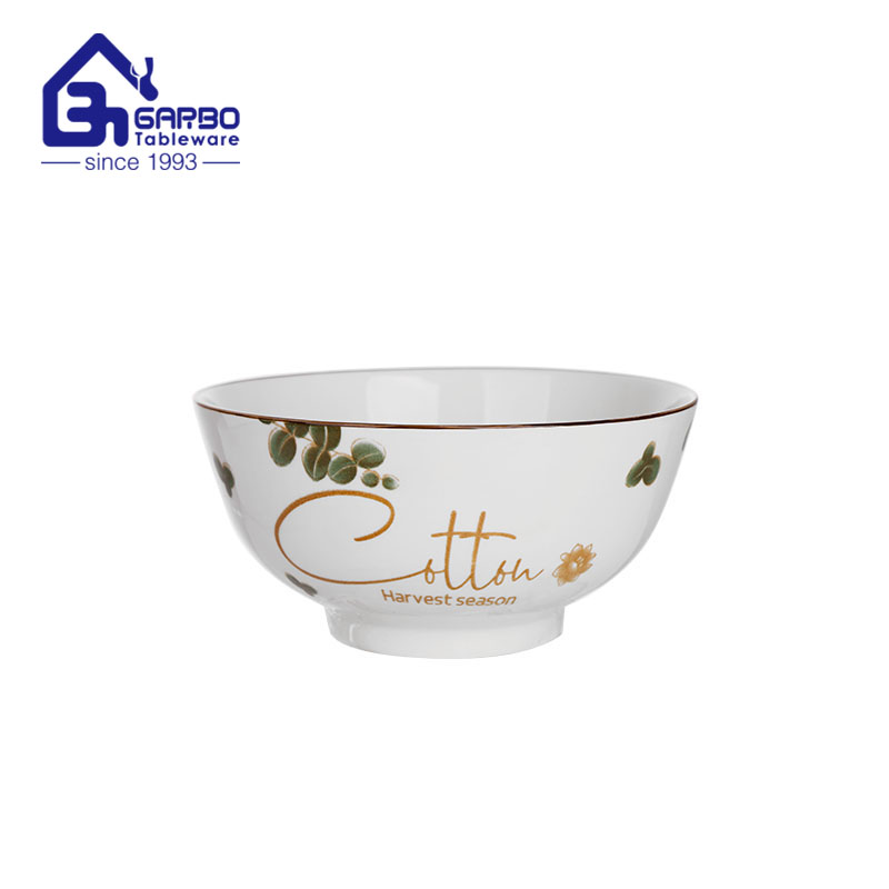 6 inch factory handmade porcelain rice bowl colorful ceramic bowls with flora pattern deep ramen bowls  