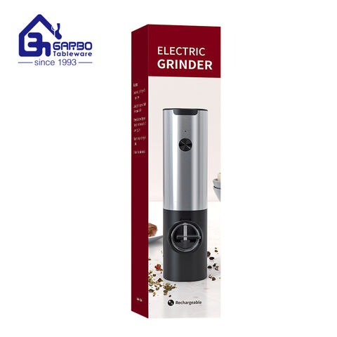 China Factory Modern Design Electric Peper Grinder with Color Box Package 