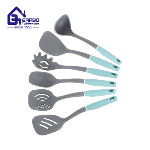 Ensemble d'ustensiles de cuisine en silicone de haute qualité, 6 pièces