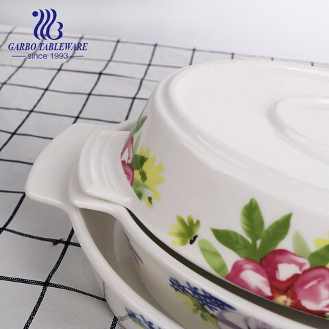 Eletroplating Super Big Ceramic Bake Dish for Buffet Restaurant