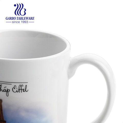 Clear Style 480ml Ceramic Mug with Decal for Festival Gift