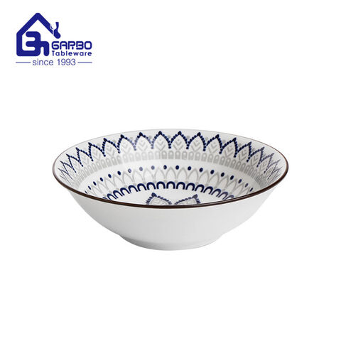 China Großhandel 8-Zoll-Porzellanschüsseln, vorgekochtes tiefes Schüssel-Keramikschüssel-Set