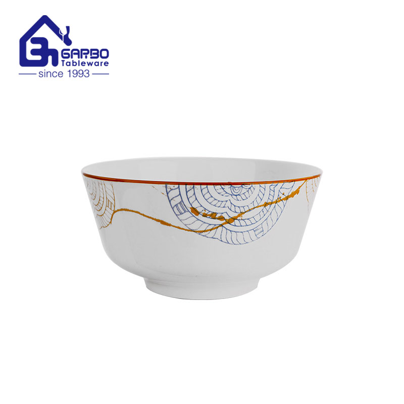 7 inch printing ceramic soup bowl cereal bowl factory in China
