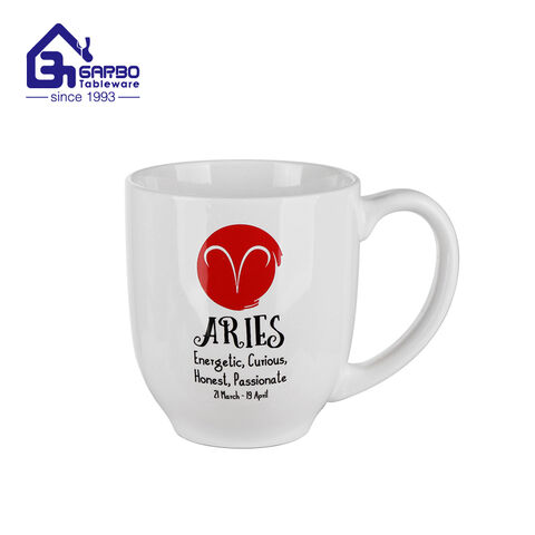 Customized printing ceramic mug 17oz stoneware coffee water milk cup with handle 