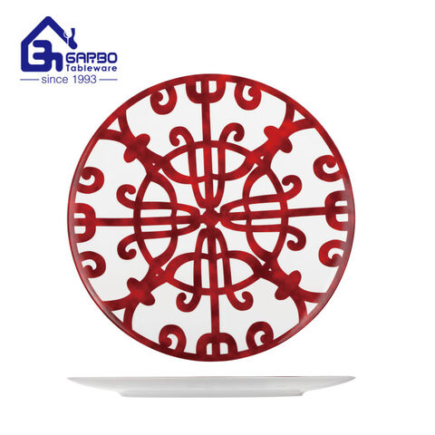 Wholesale China factory high quality porcelain plate with fruit design printing