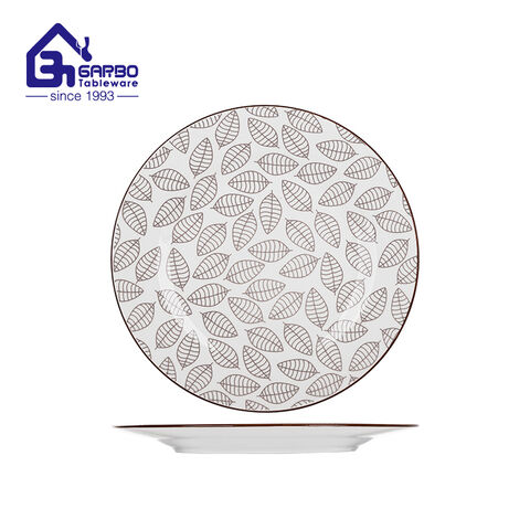 9.06 inch stoneware fruit plate with full underglazed decal for sale