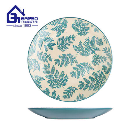 Golden Plating 10.24-inch Porcelain Plate Home Tabletop Round Shape Dish