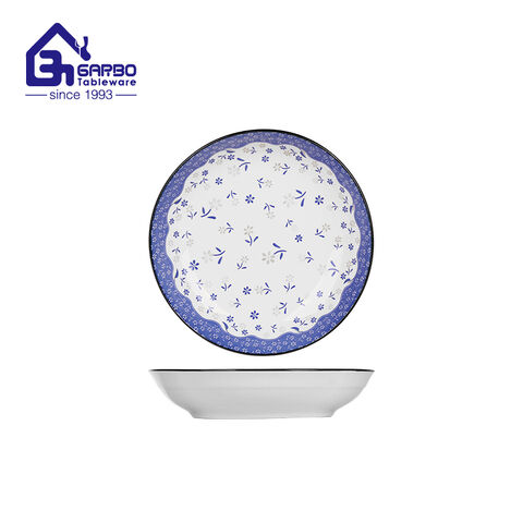 Golden Plating 10.24-inch Porcelain Plate Home Tabletop Round Shape Dish