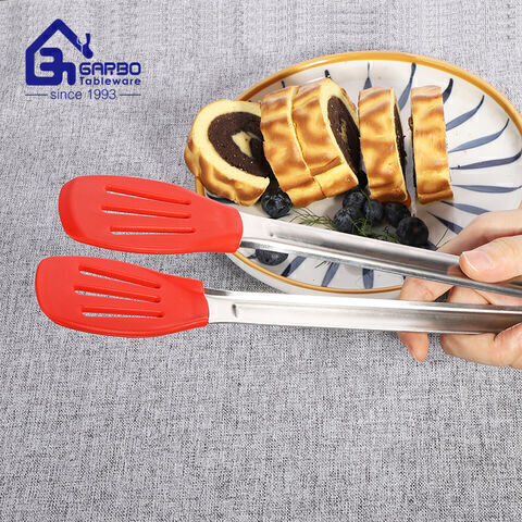 Made in China Stianless steel food tong with silicone for new year party