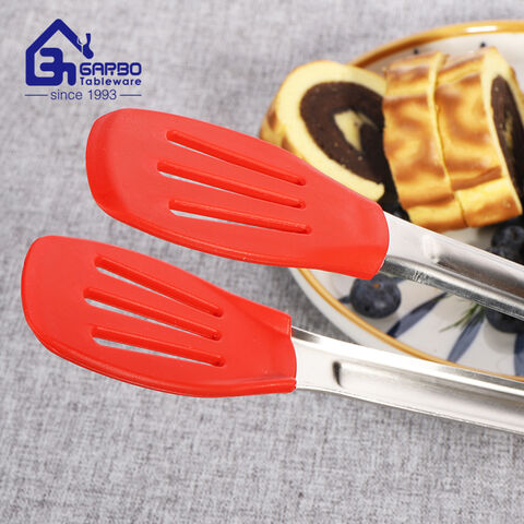 High quality machine polished stainless steel food tong from China direct factory