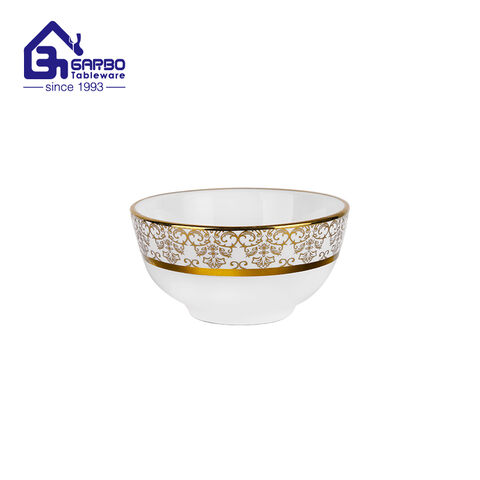 8.07 inch ceramic flat plate with electronic golden plating inside rim for sale