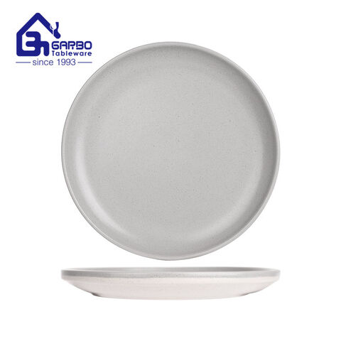 Green Color Stoneware Dinner Plate 10.63-inch Simple Glazed Serve Plate