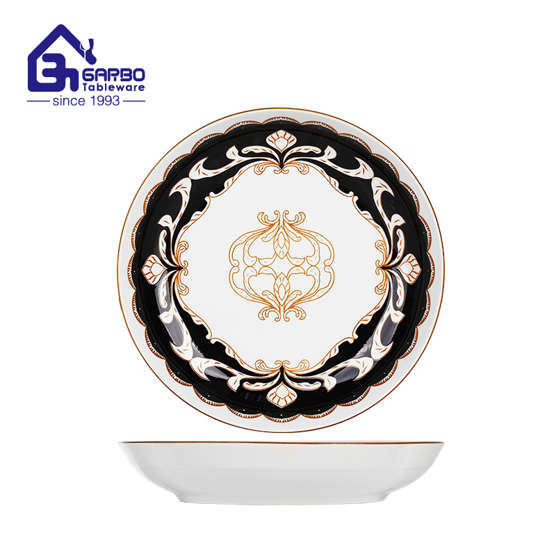 Stoneware fruit plate 9.06 inch with inside decal for sale