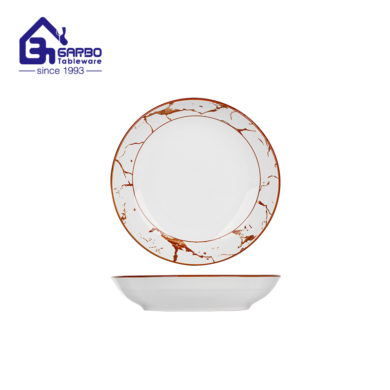 Stoneware fruit plate 9.06 inch with inside decal for sale