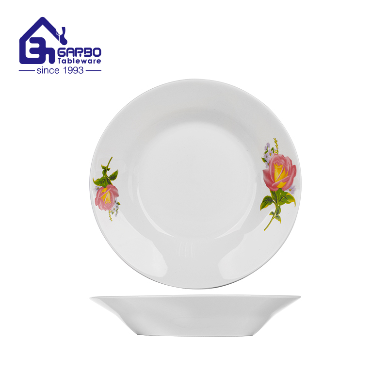 7.5-inch Heat Resistant Stoneware Plate with Floral Design