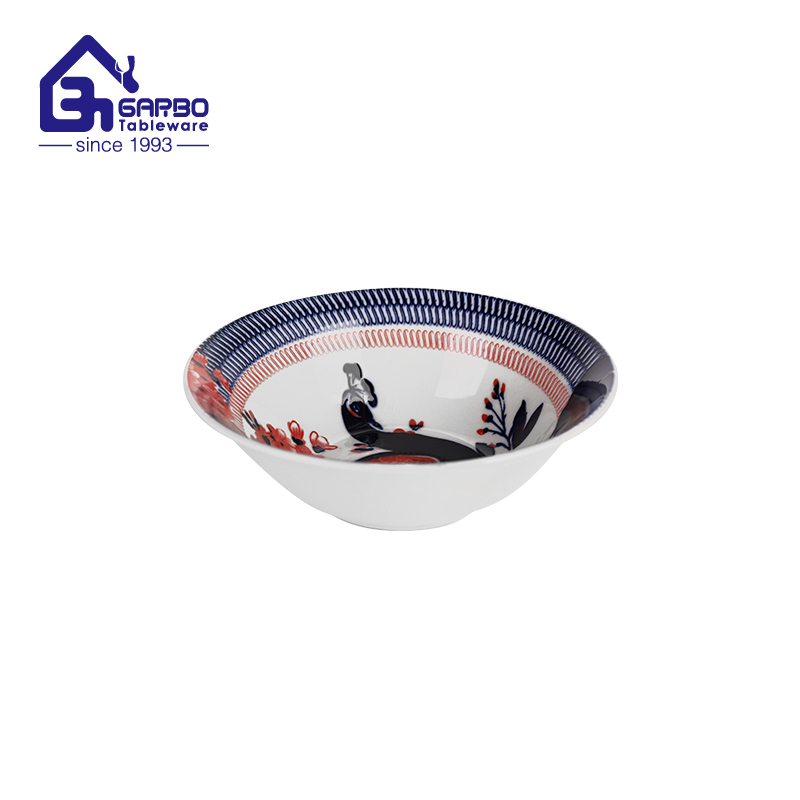 Wholesale 6.1-inch black stoneware rice bowl, low price ceramic salad bowl  for South America 