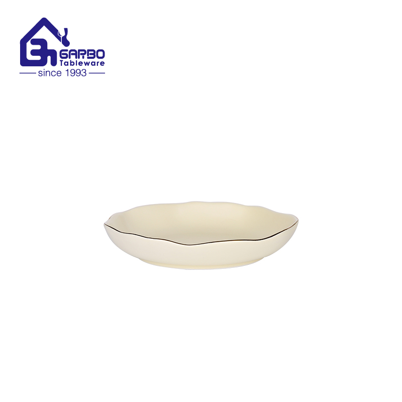 Square shaped Porcelain Soup Plate Ceramic Dish for wholesale