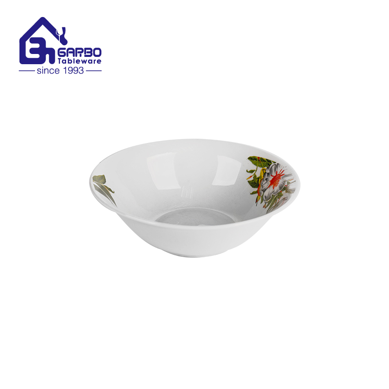 South America Popular 6.9-inch Ceramic bowl Customized printed stoneware salad bowls  
