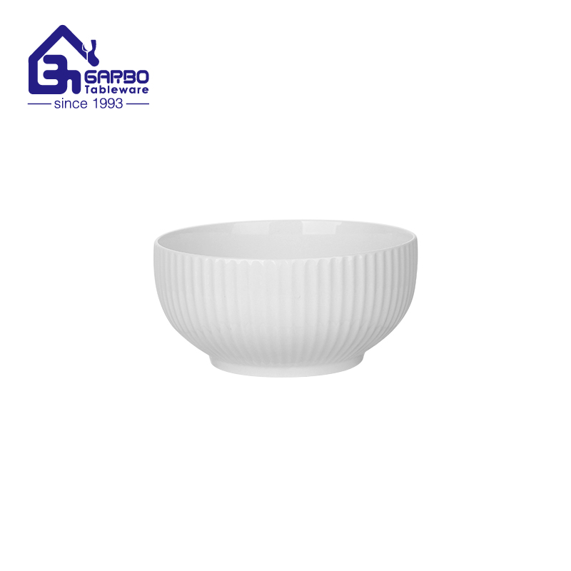 6.06 inch new bone china bowl outside straight lines design for home
