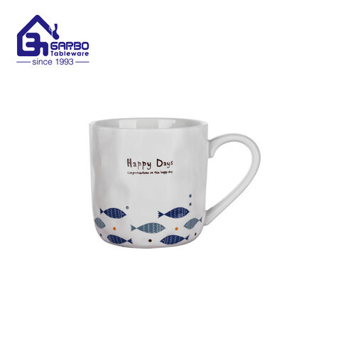 195ml Decal Design Strengthen Porcelain Cup with Handle